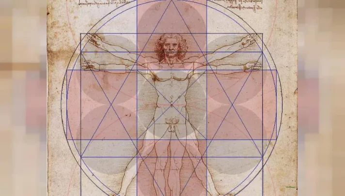 L'Homme de Vitruve (vers 1490)